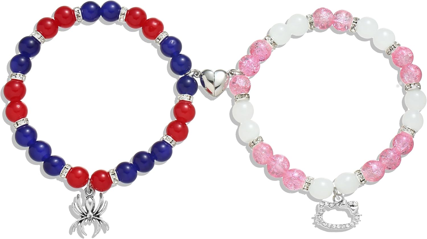 Spider Matching Friendship Bracelets for Couples Magnetic Spider Matching Bracelets for 2