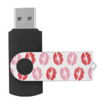 Red and Pink Lips, Pattern Of Lips, Lipstick, Kiss Flash Drive