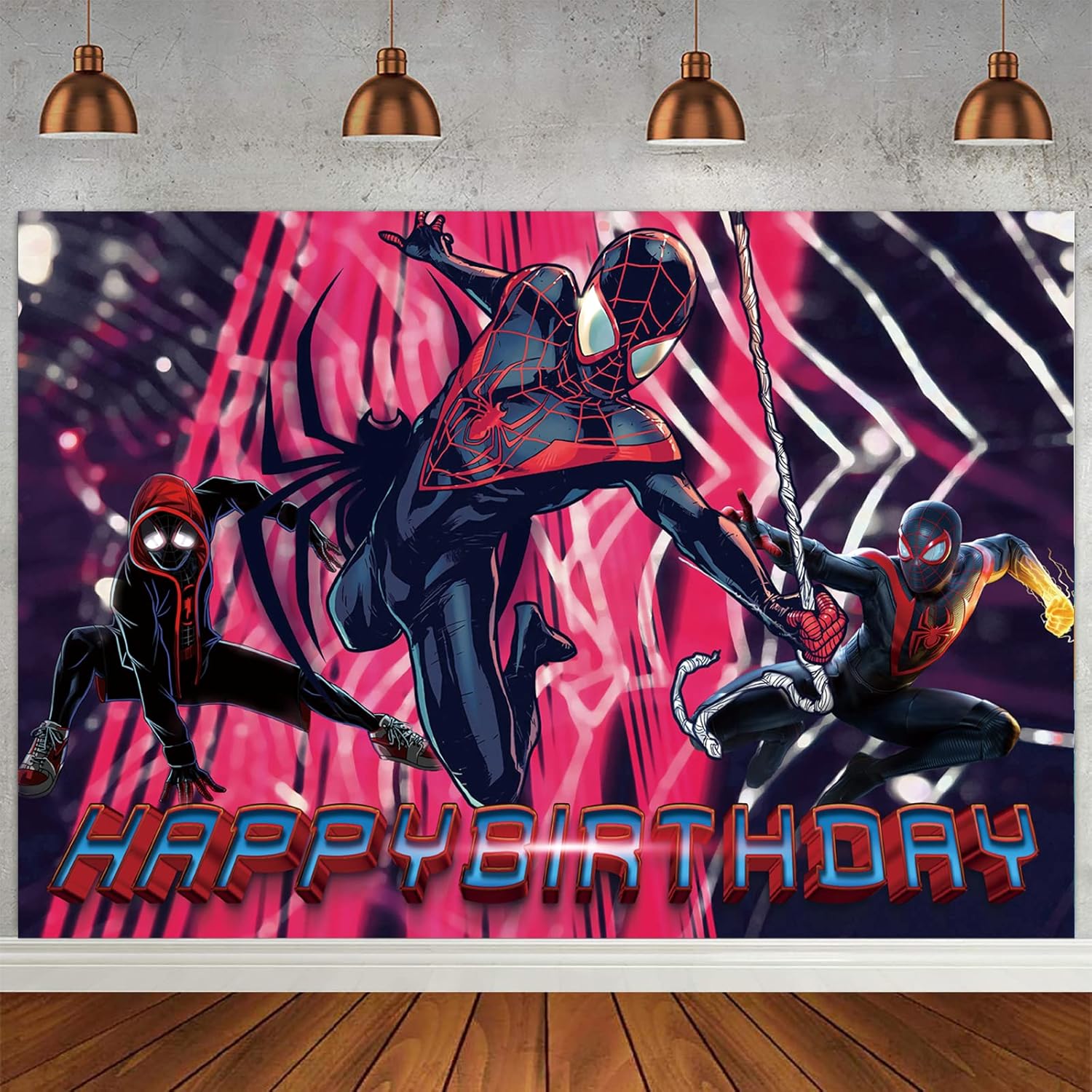 Spider Hero Party Background Childrens Birthday Party Photo …