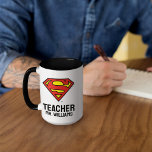 Teacher Personalized Superman Logo Mug