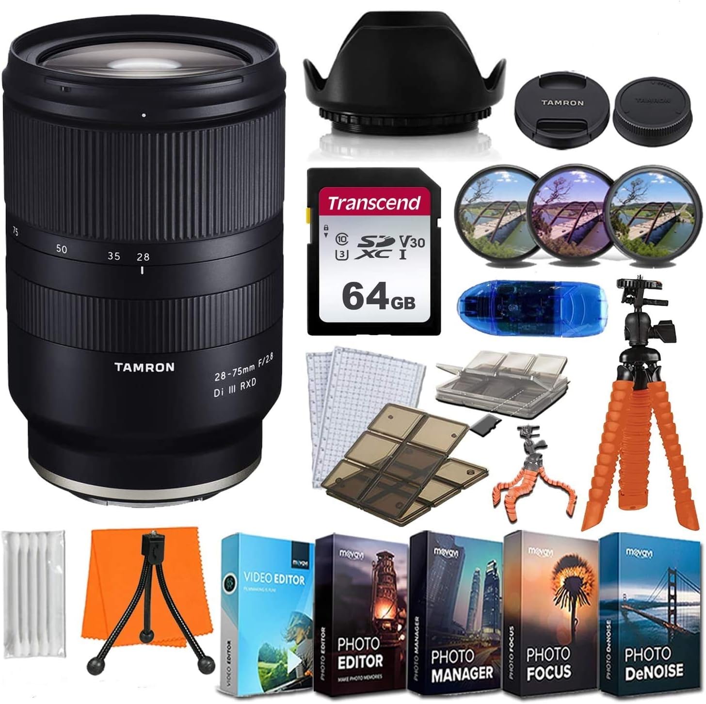 Tamron 28-75mm f/2.8 Di III RXD Lens for Sony E Cameras w/ 6…
