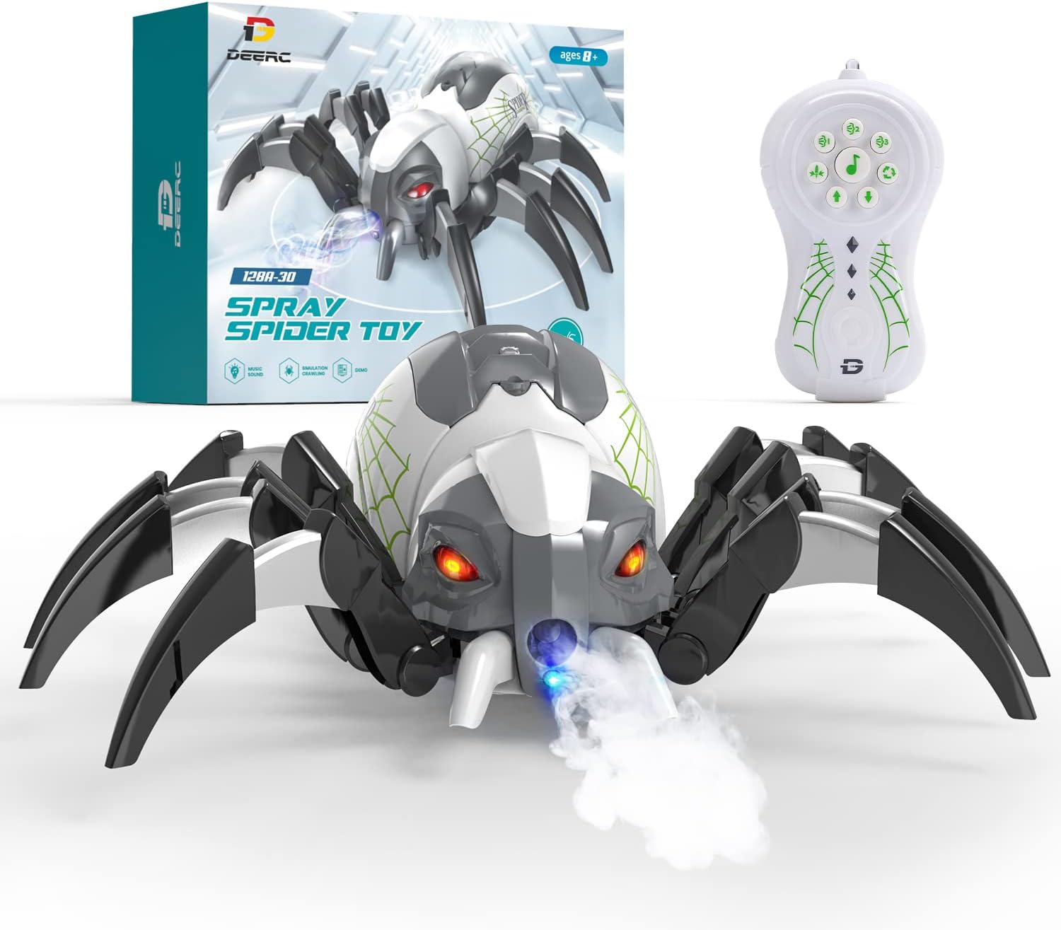 DEERC 128A Remote Control Spider, RC Moving Spider Robot Toy…